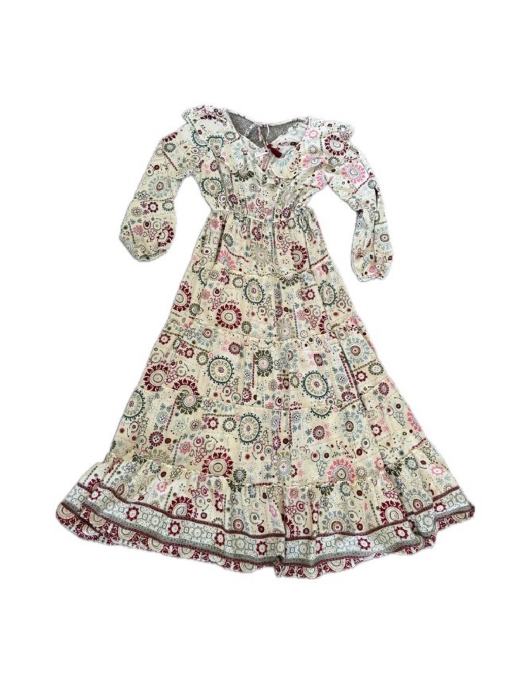 Boemo Cream Floral Maxi Dress